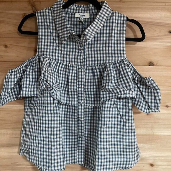 Hayden - Blue And White Gingham Cold - Picture 2 of 8